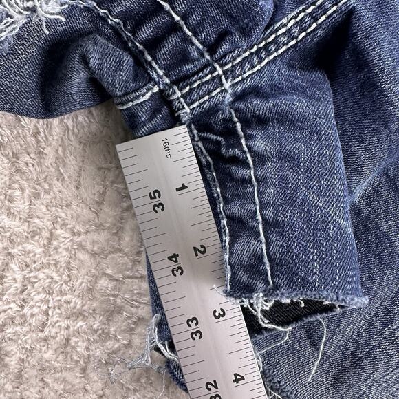 Big Star Jean shorts Cutoff Womens short-short Distressed Nina Denim Size 32 Y2K - Picture 5 of 15